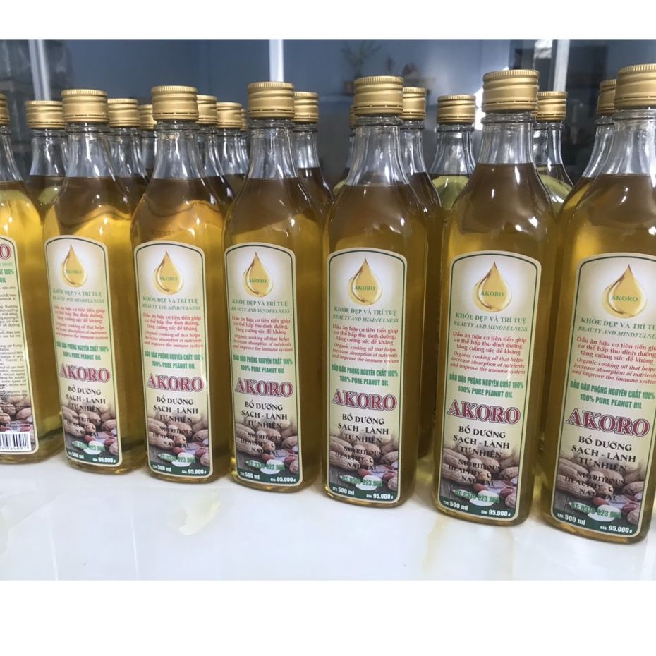 Dầu mè VàngAkoro - Ép thủ công - 500ml