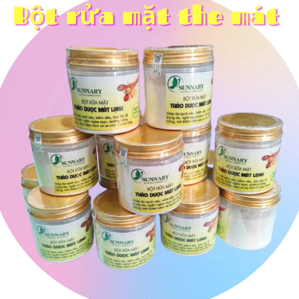[ HOÀN TIỀN 15% ]   Bột rửa mặt thảo dược cực The mát [Cosmestisc Nghia An]