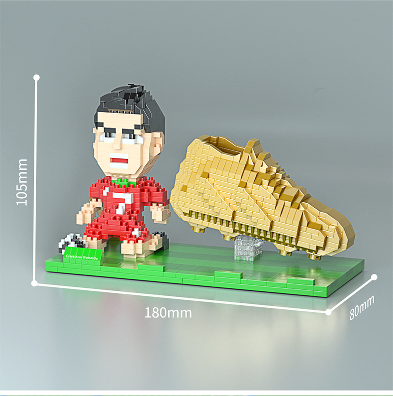 Mô hình lego cầu thủ bóng đá Ronaldo Messi Neymar