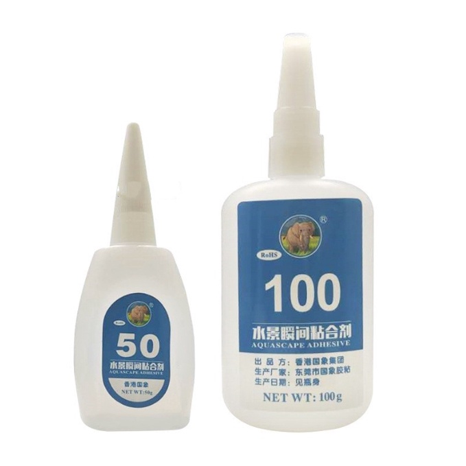 Drill glue, rock girl aquarium tank decoration set, DIY