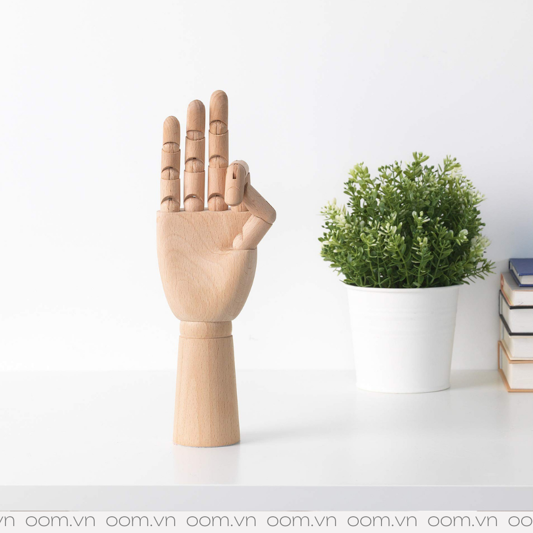 TAY GỖ TRANG TRÍ FING - Scandinavian Decor