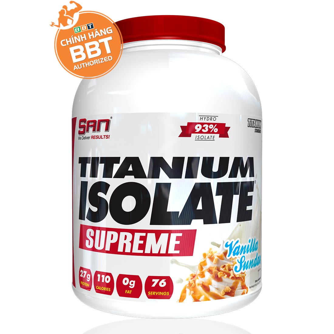 S.A.N Titanium Isolate Supreme - Whey Protein Hydrolyzed Siêu Tinh Khiết Hàm Lượng Cao