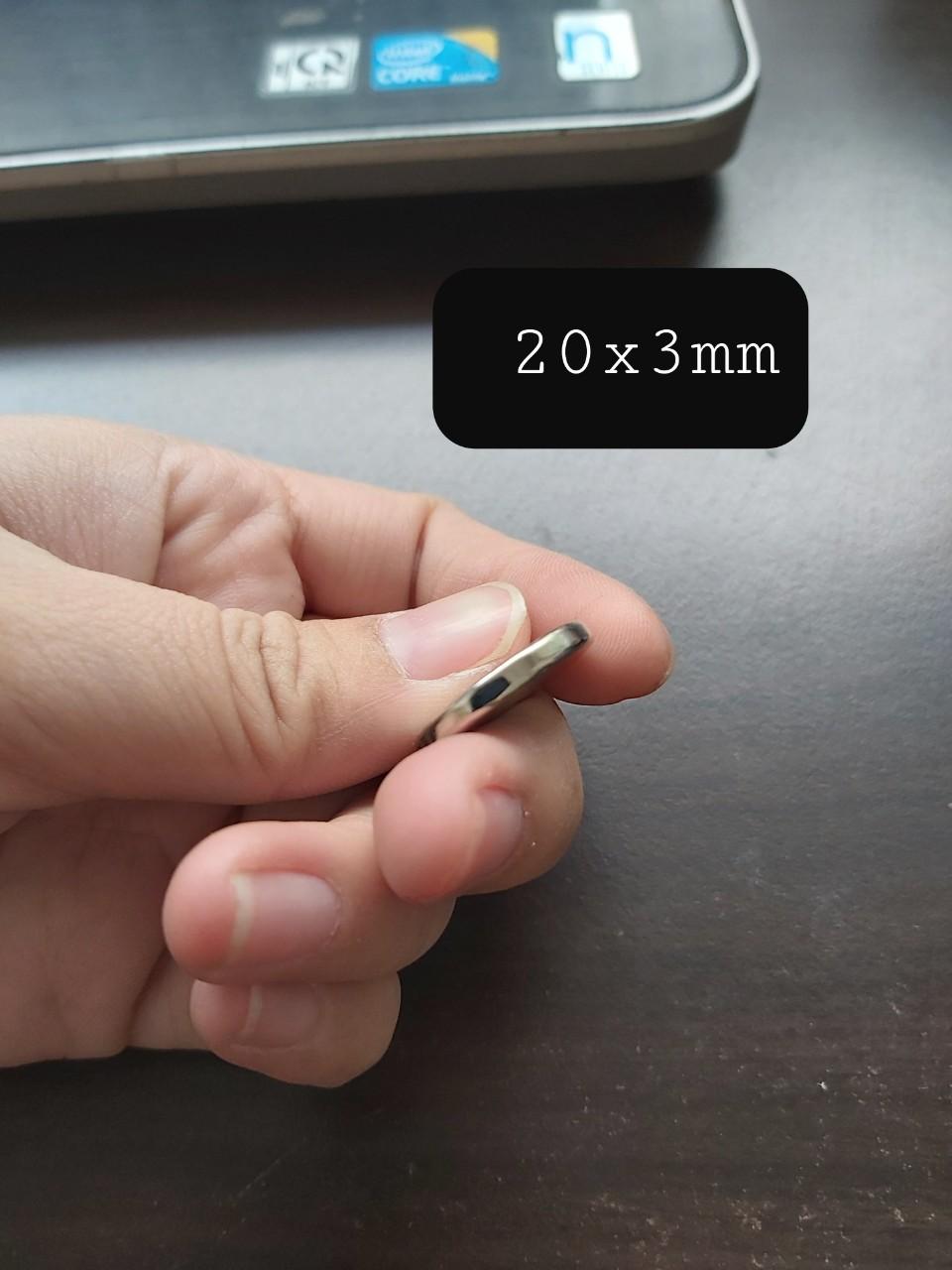 Nam châm viên tròn 20x3 mm - 1 set 10v