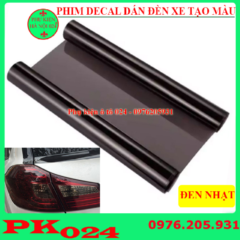 Phim Đề Can Dán Đèn Xe Tạo Màu Sắc Chống Xước 30x60cm - Đen Nhạt