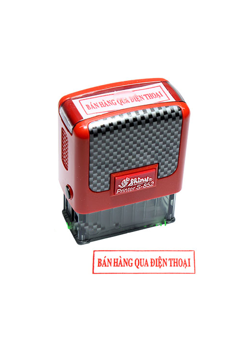 Con dấu "bán hàng qua điện thoại" shiny s-222/s-852