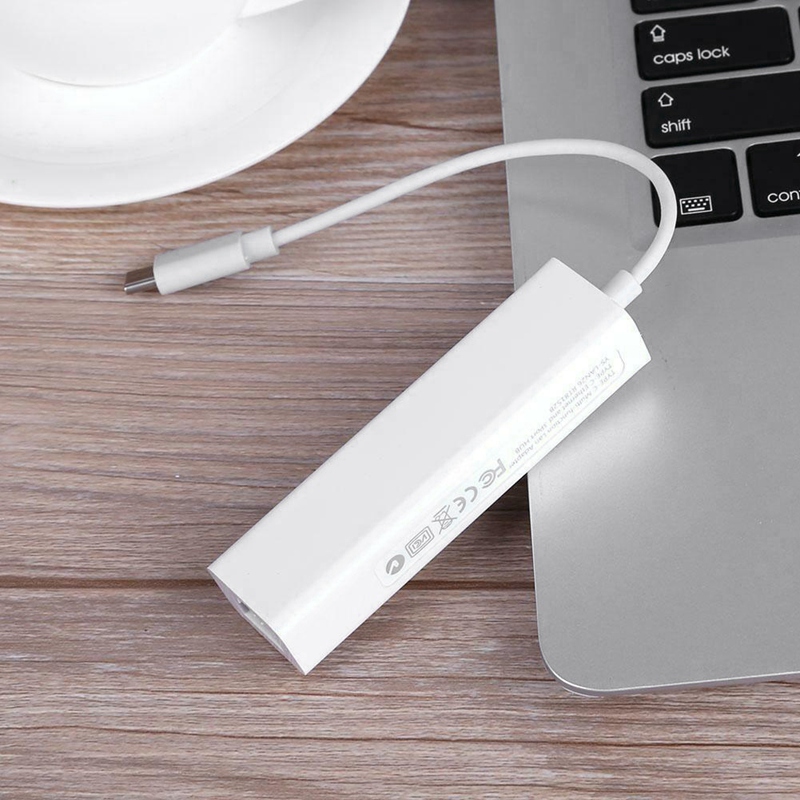 USB-C USB 3.1 Type C To USB RJ45 Ethernet Lan Adapter Hub Cable for Macbook PC