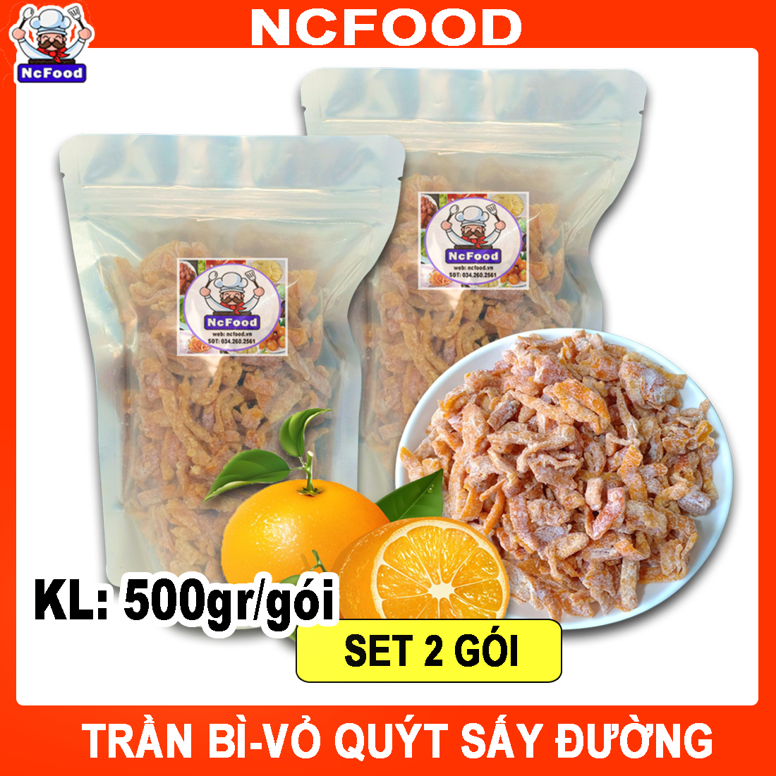 Trần Bì - Vỏ quýt Sấy Đường (1kg)