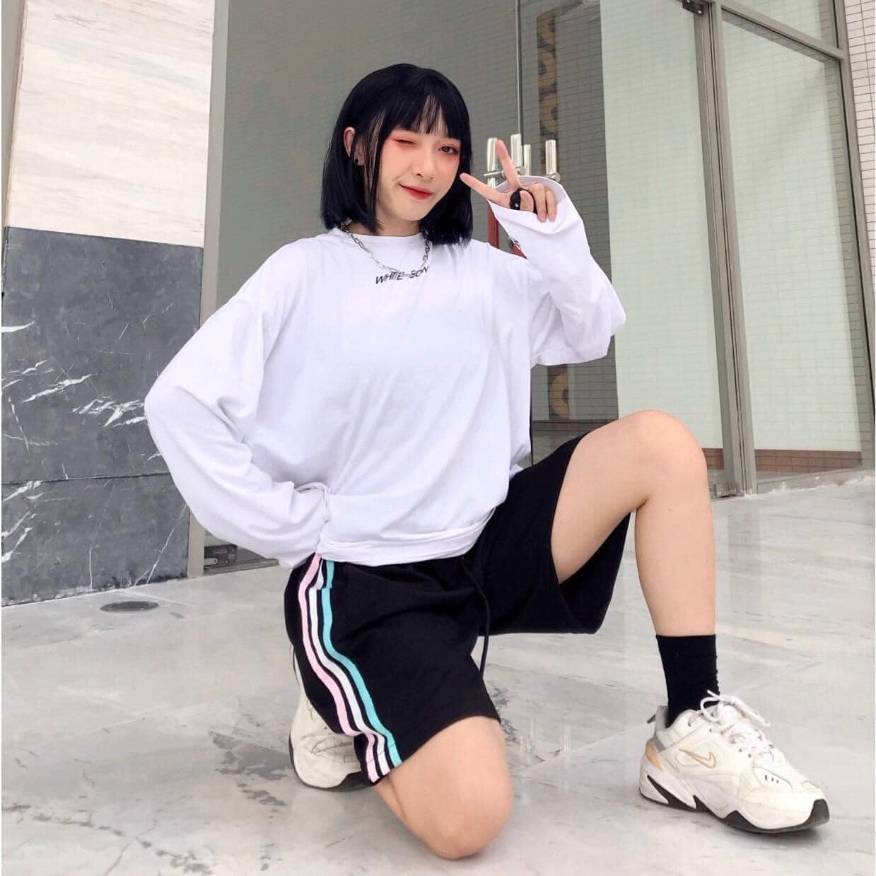Quần short thun 3 line RIO - Quần short thun nam nữ
