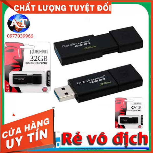 Bảng giá USB 3.0 32GB VÀ 16GB 3.0 Kingston DataTraveler 100 G3 (Đen) Phong Vũ