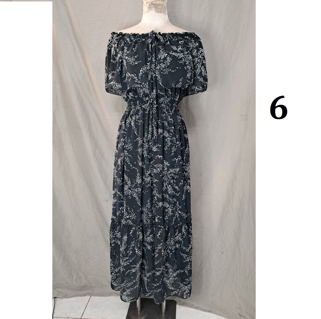 Đầm maxi voan, đuôi cá, cổ sen, nhiều màu