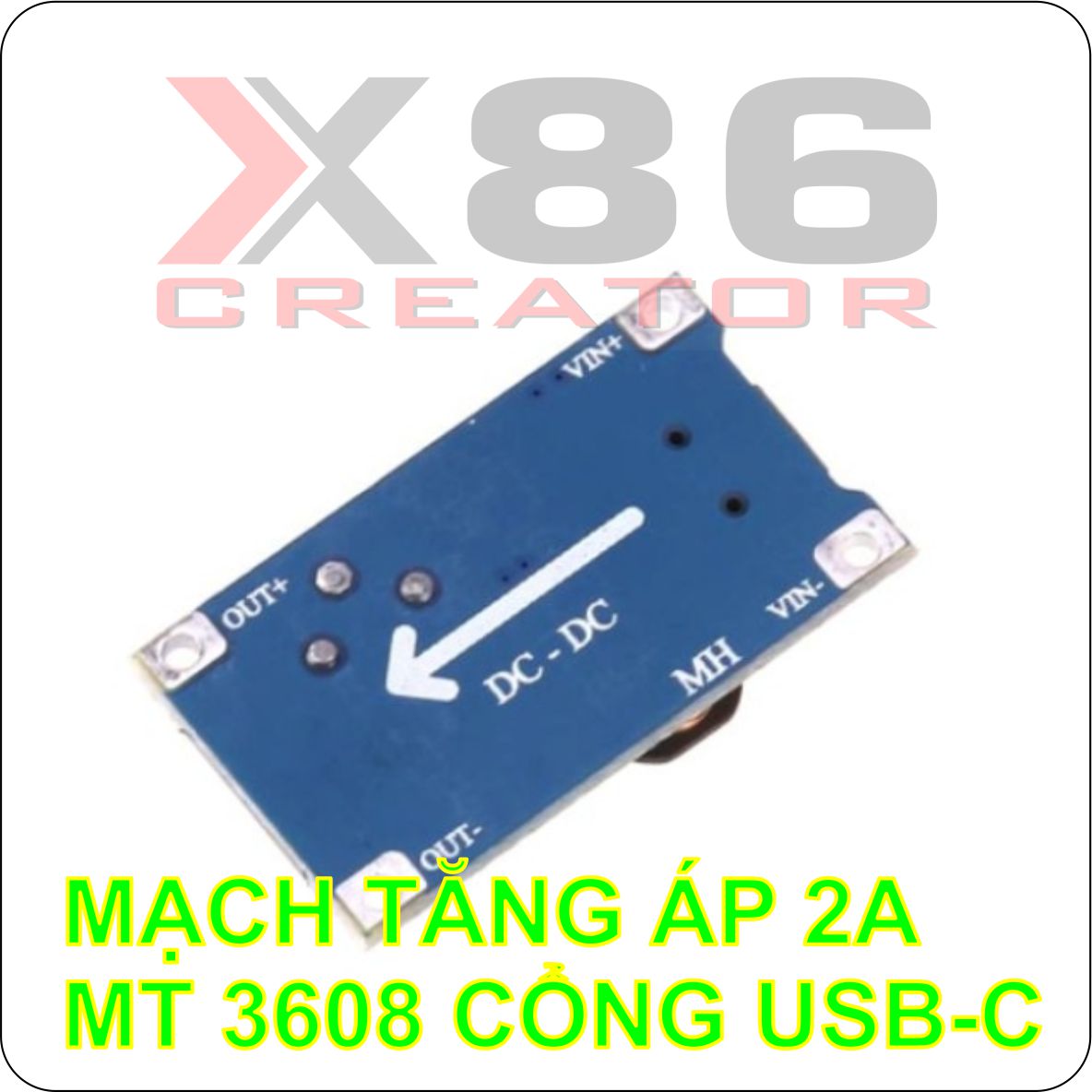 MẠCH TĂNG ÁP DC-DC MT3608 2A CỔNG USB TYPE C X86