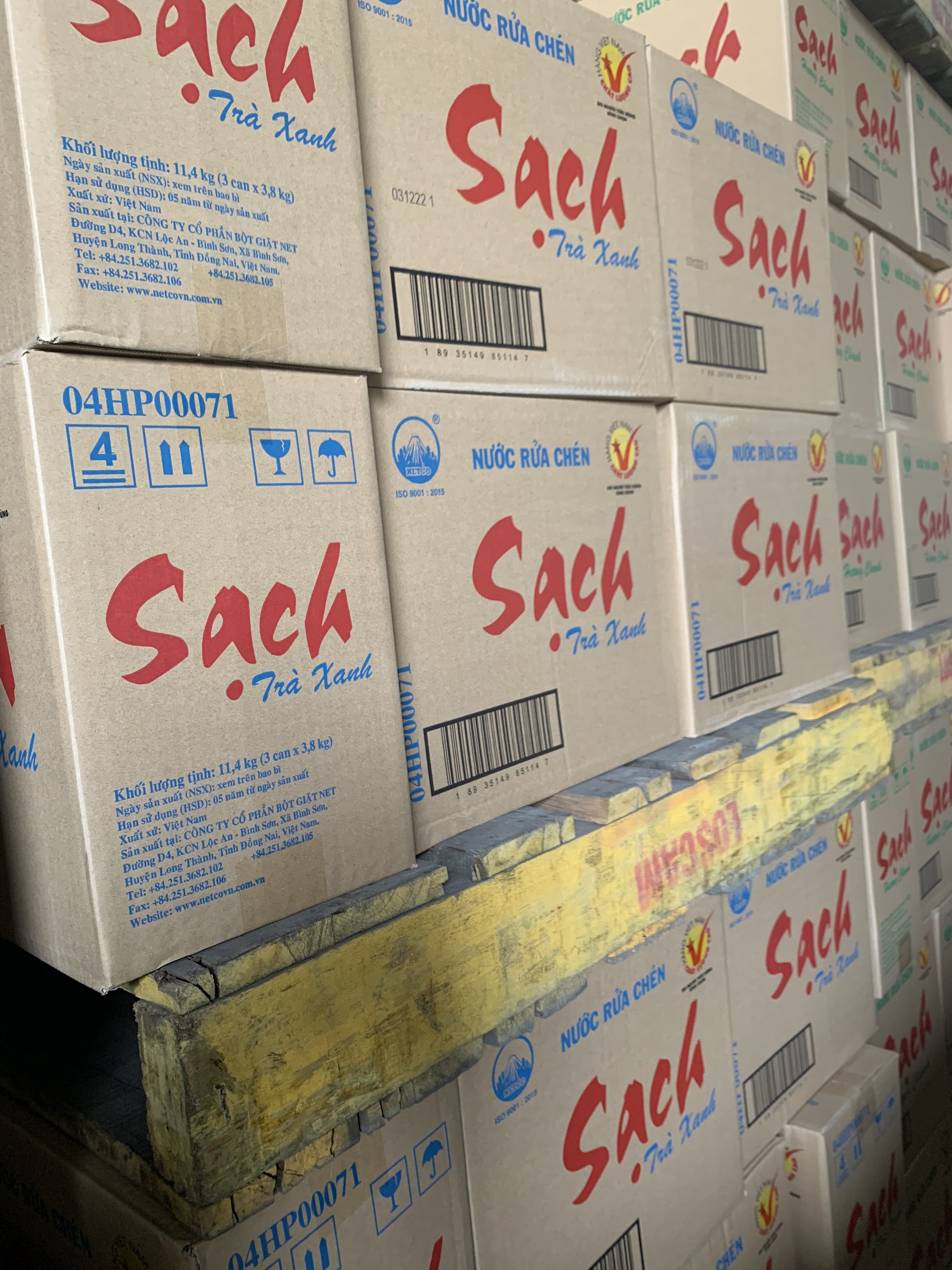 1 can nước rửa chén NET sạch hương trà xanh (3.8kg/can)