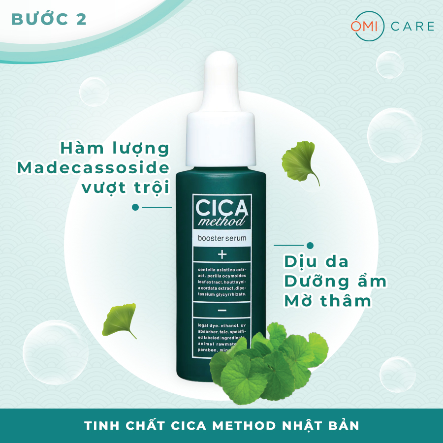 Combo chăm sóc toàn diện cho da mụn Cica Method (Kem dưỡng, tinh chất và xịt phun sương)