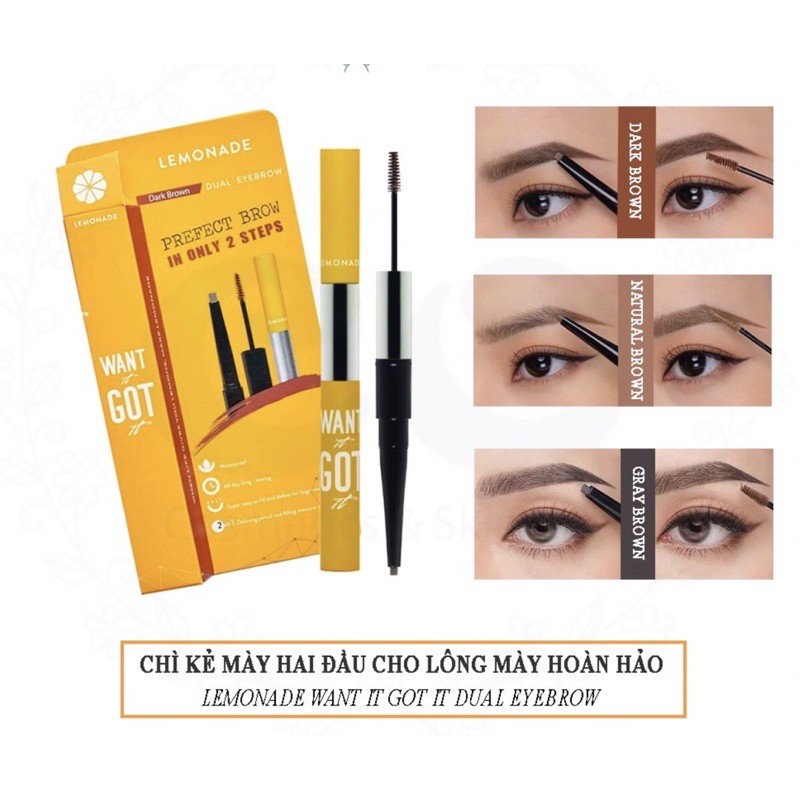 Chì kẻ mày 2 đầu Lemonade Want It Got It Dual Eyebrow 4g