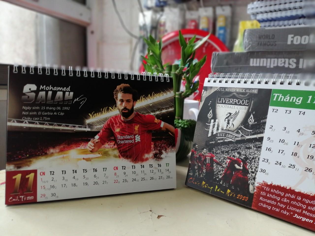 Lịch để bàn âm dương Liverpool 2020