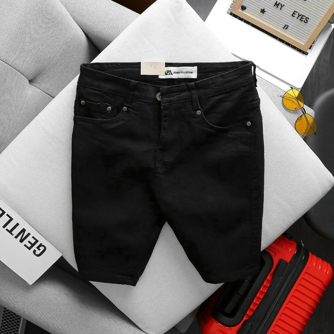 Quần short jean nam cao cấp jean nam ZR co dãn vải dày chuẩn đẹp phối đủ màu như hình