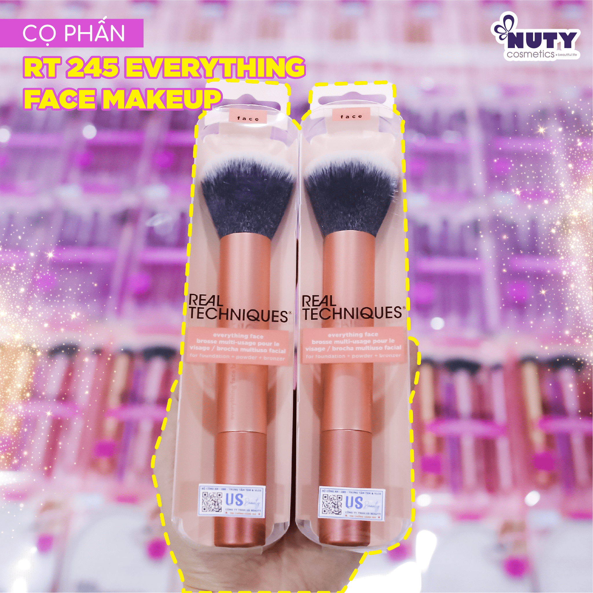 Cọ Phấn Đa Năng Real Techniques RT 245, RT 201 Everything Face Makeup