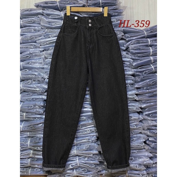 QUẦN JEAN BAGGY NỮ LƯNG CAO 2 NÚT ĐAI CHÉO,THỜI TRANG MỚI TẠI PINKY79SHOP BG001