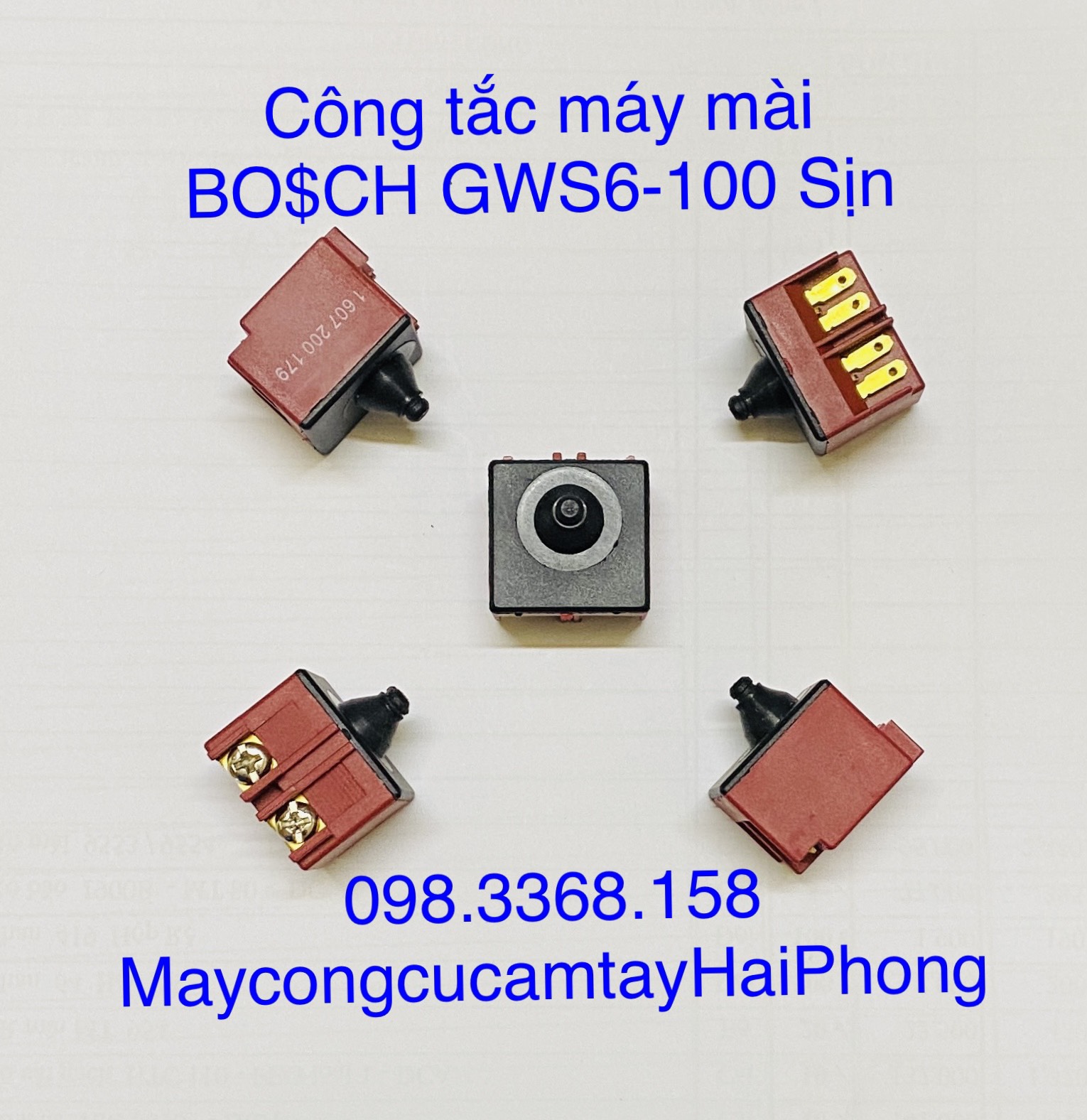 CÔNG TẮC MÁY MÀI BO.S.CH GWS6-100 SIN ( BỘ CÀNG + NÚM GẠT + CÔNG TẮC )