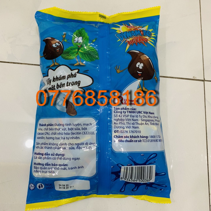 [HCM]COMBO 2 BỊCH KẸO DYNAMTE BIGBANG 320G NHÂN SOCOLA DÂU