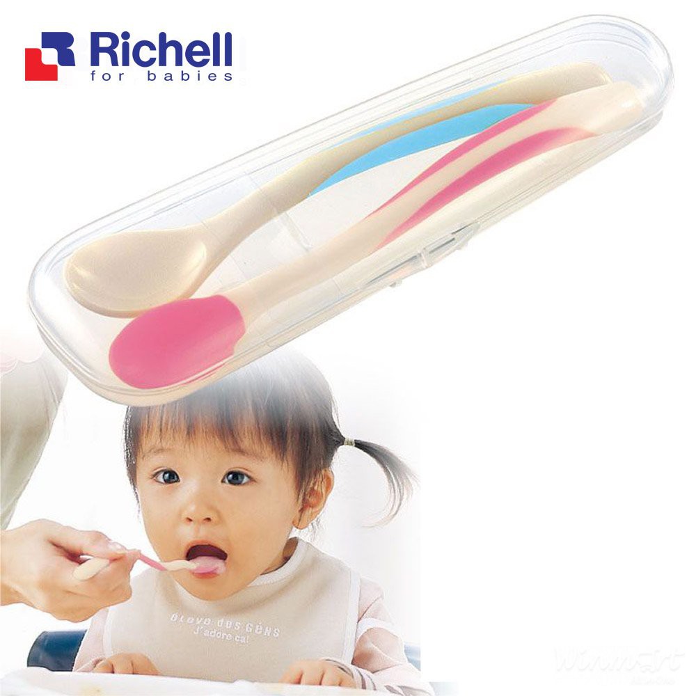 Bộ thìa mềm và thìa ăn cháo Richell Nhật