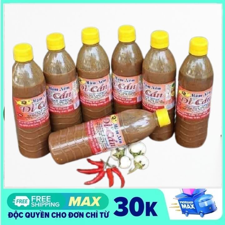 Combo 10 chai Mắm Nêm Dì Cẩn chính hiệu loại đặc biệt hũ 500gram Mắm nêm Đà Nẵng Con gái Út Dì Cẩn