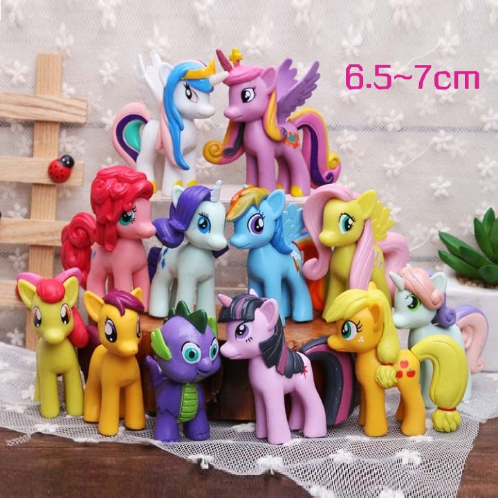 Set 12 ngựa pony loại 7cm - bộ 12 ngựa pony