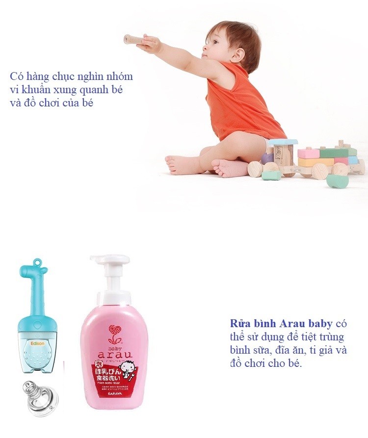 NƯỚC RỬA BÌNH ARAU 500ML - HÀNG NHẬT NỘI ĐỊA