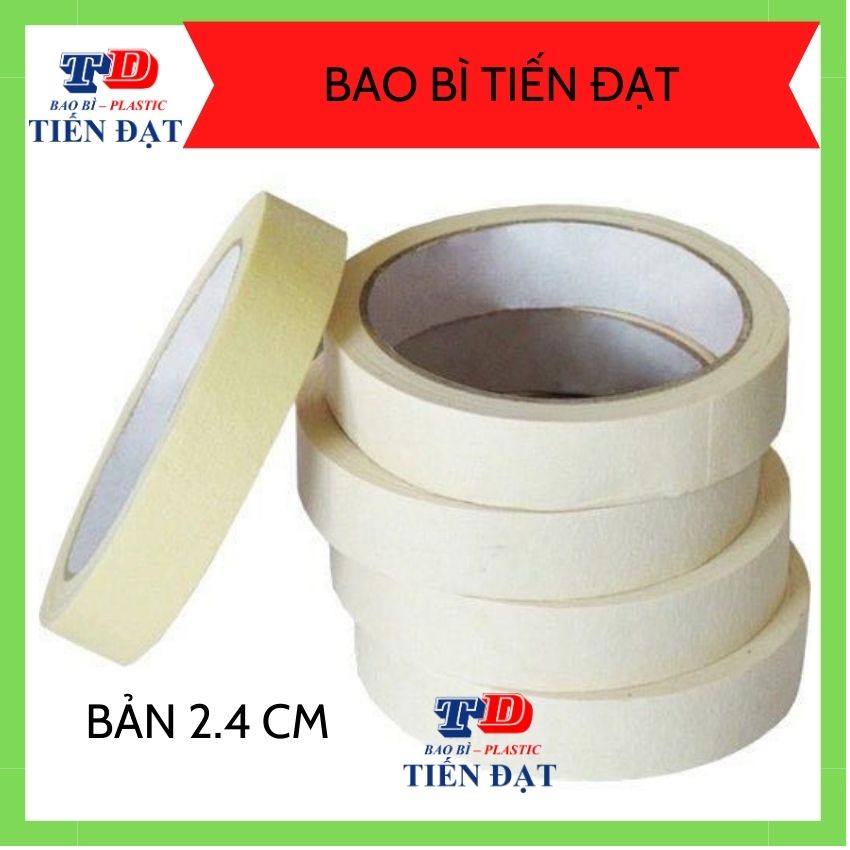 01 cuộn băng keo giấy 1.2f; 2.4 f ; baobitiendat9x