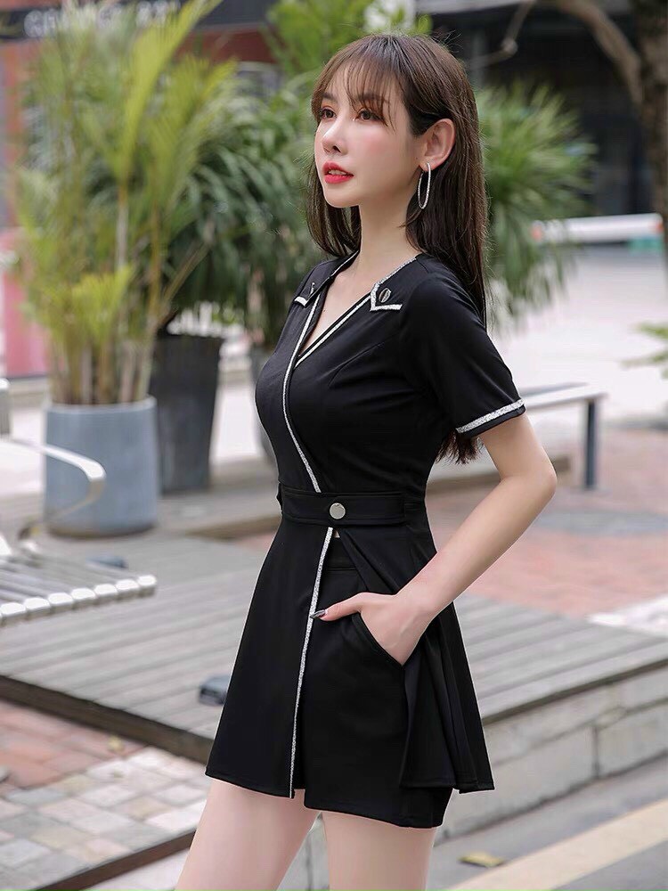 Set bộ đồ ngăn nữ đính nút poly 2 da siêu xinh , tôn dáng cho chị em DOREMON