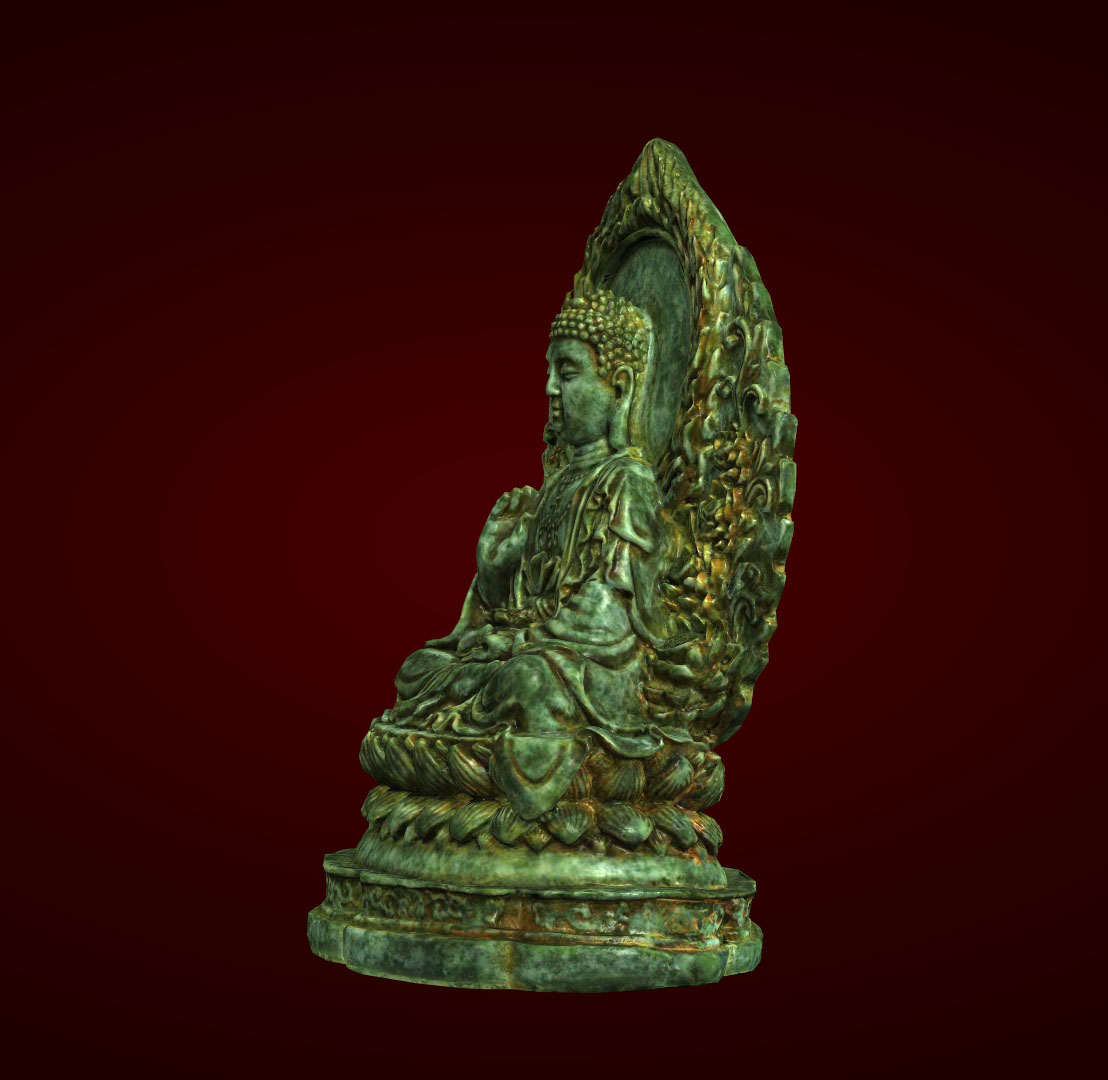 Tượng Phật Thích Ca Mâu Ni - PH 071(xanh vân đá)