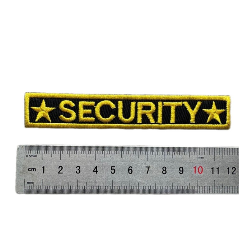 Logo Bảo Vệ, Phù hiệu bảo vệ, Logo Security thêu sẵn ủi lên áo