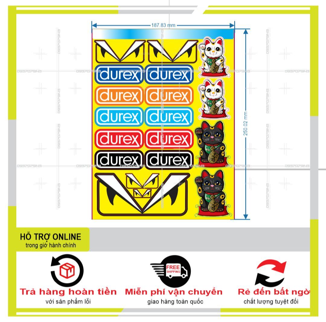 Logo sticker dán xe máy m36