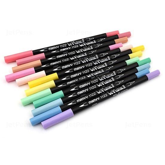 [HCM](P2) BÚT BRUSH MARKER MARVY UCHIDA LE PLUME II (MÀU PASTEL NHIỀU MÀU)