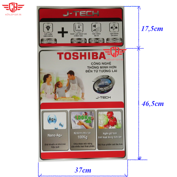Tem dán tủ lanh toshiba nhiều mẫu