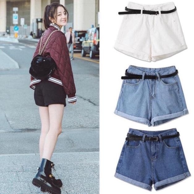 QUẦN SHORT JEAN CẠP CAO VẢI KHÔNG GIÃN