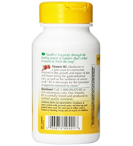 Nature's Way Vitamin B2 100 Capsules