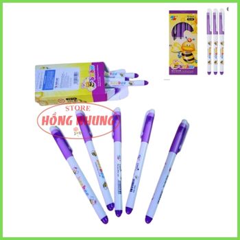 Hộp 10 Cây Bút Lông Kim Beebee FL-04 Màu Tím