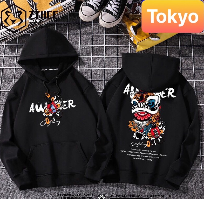 ÁO KHOÁC HOODIE NAM NỮ UNISEX CHẤT NỈ DÀY PHOM FROM RỘNG SIÊU SANG KÌ LÂN SÀNH ĐIỆU CHỐNG LẠNH NẮNG NÓNG THU ĐÔNG NHẬT BẢN 2023 - TOKYO FASHION