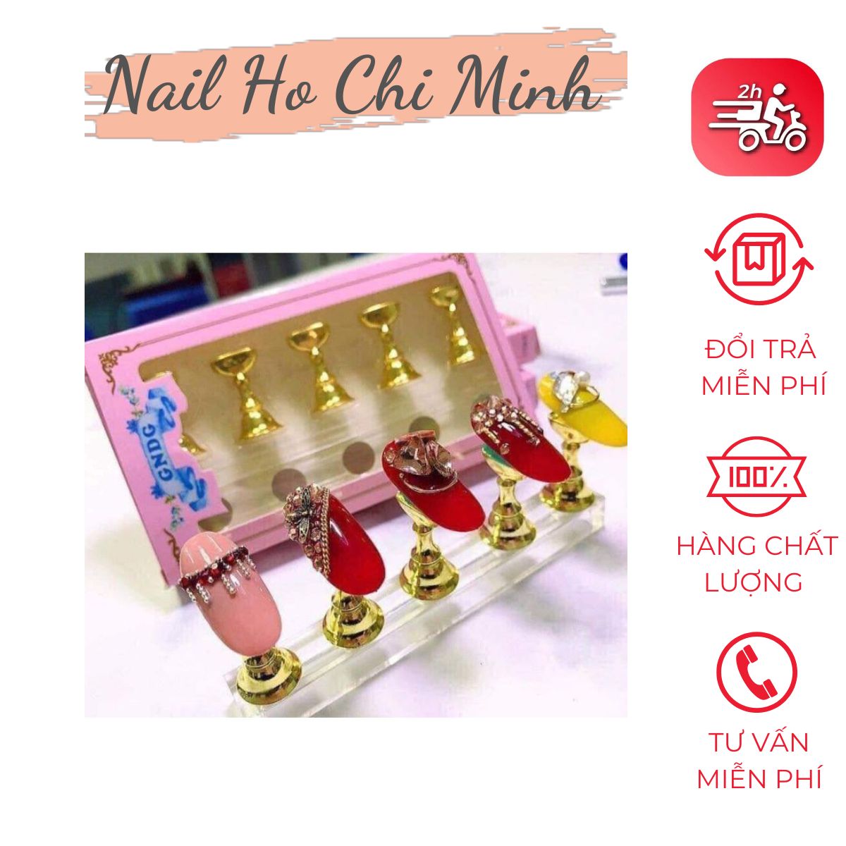 [HCM]Đế Gắn Móng Giả, Đế Nam Châm  Gắn Móng Tập Vẽ