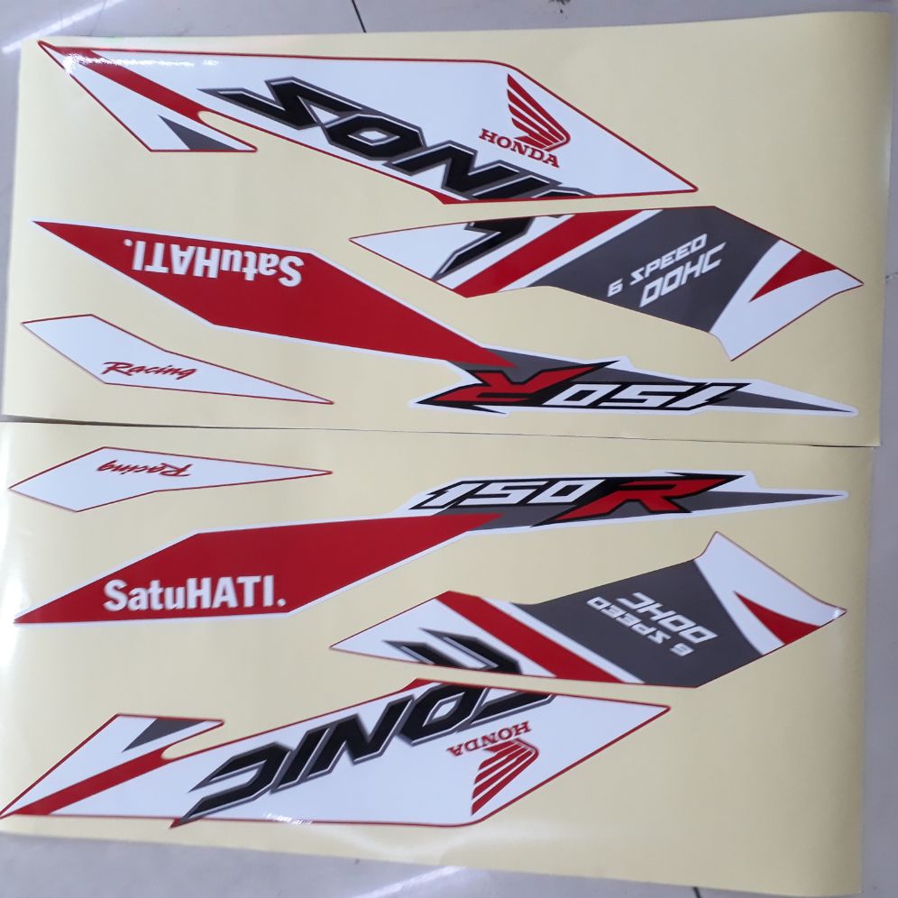 [HCM]Tem rời mẫu zin bản tem uv ép nhiệt xe sonic trắng đỏ racing