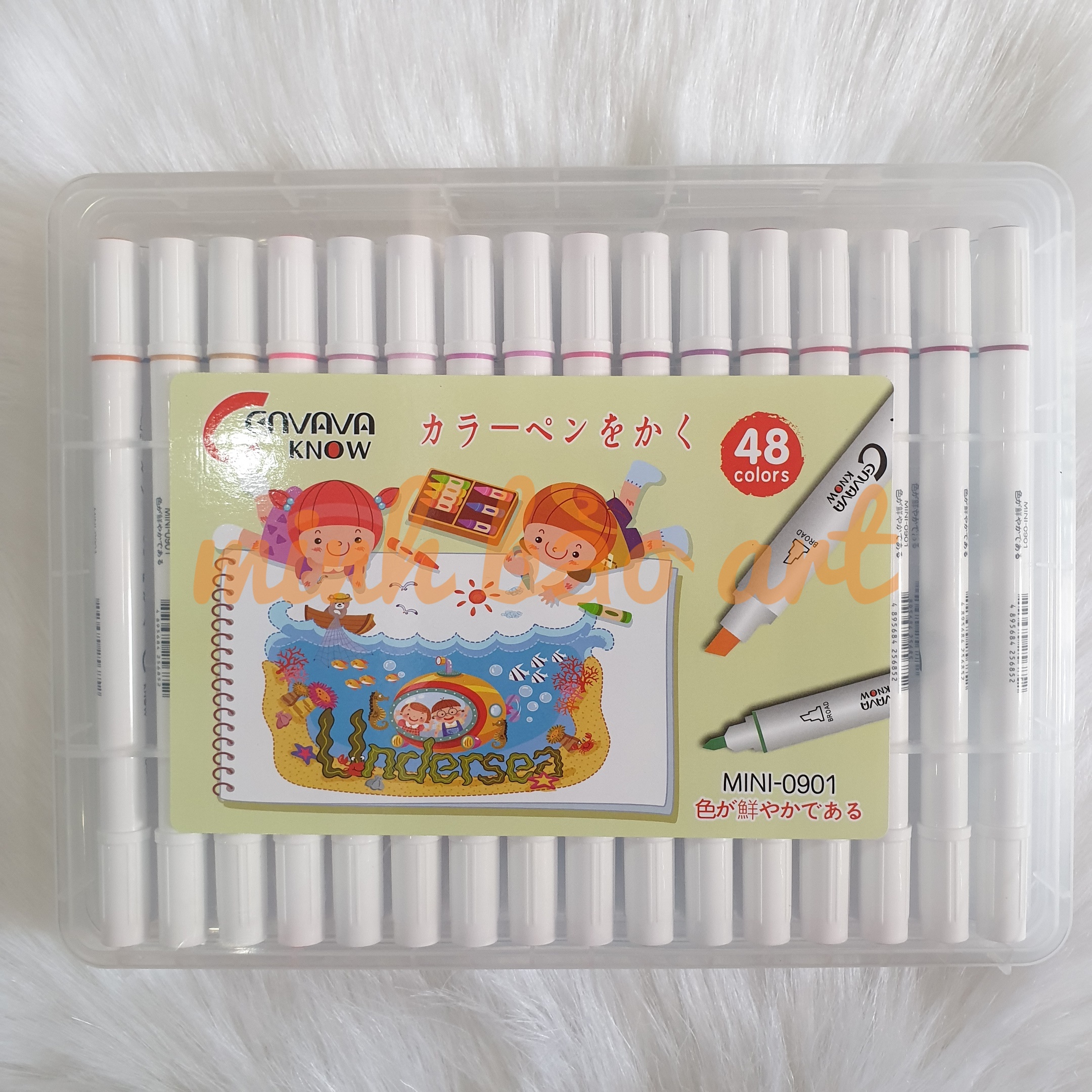 [HCM]BỘ BÚT MARKER 2 ĐẦU THÂN NHỎ CENVAVA 12/18/24/36/48 MÀU