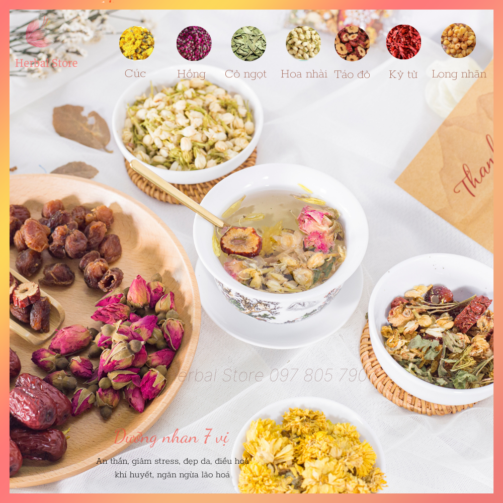 TRÀ HOA DƯỠNG NHAN 7 VỊ