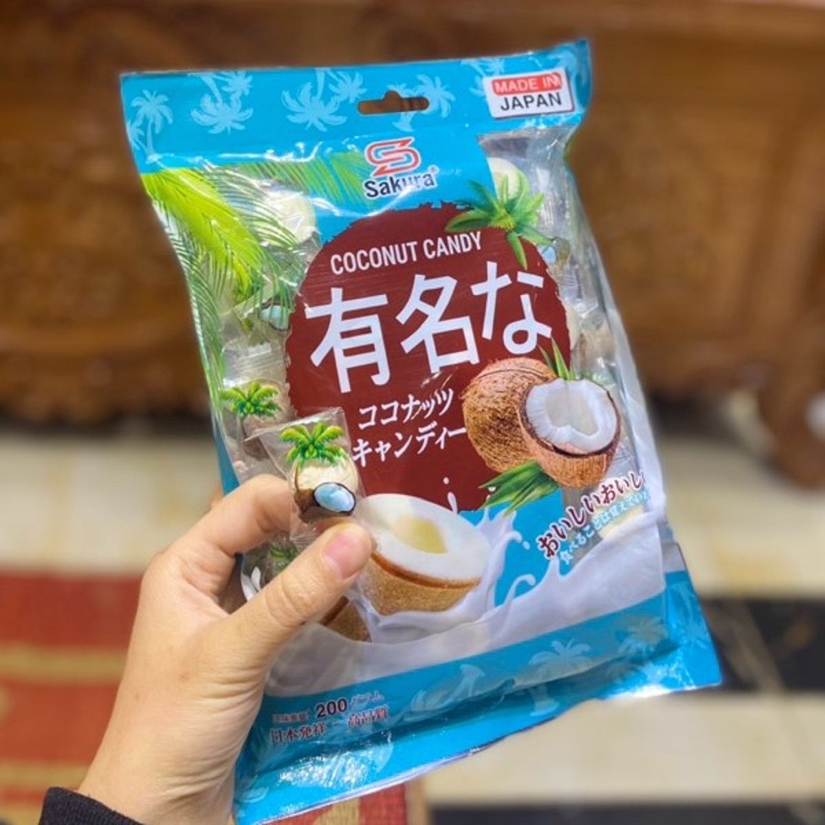 Kẹo Dừa Giòn Sakura Nhật Bản