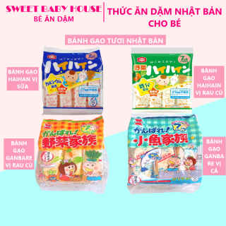 Bánh gạo tươi ăn dặm Ganbare Nhật Bản cho bé 7 tháng vị cá. Date 12 2021 - Sweet Baby House thumbnail