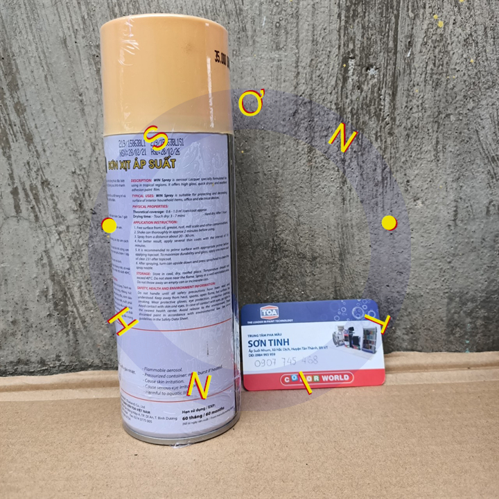 SƠN XỊT MÀU KEM CREAM ATM HOẶC WIN A219