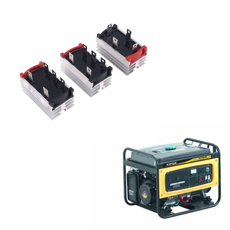 Vỏ Nhôm Kim Loại 35A 50A 1200V, Bộ Chỉnh Lưu Cầu Diode 3 Pha 50Amp SQL50A Mô-đun