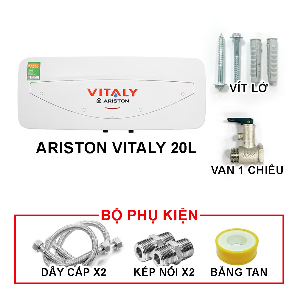 ARISTON VITALY 20 SLIM - Bình nóng lạnh gián tiếp