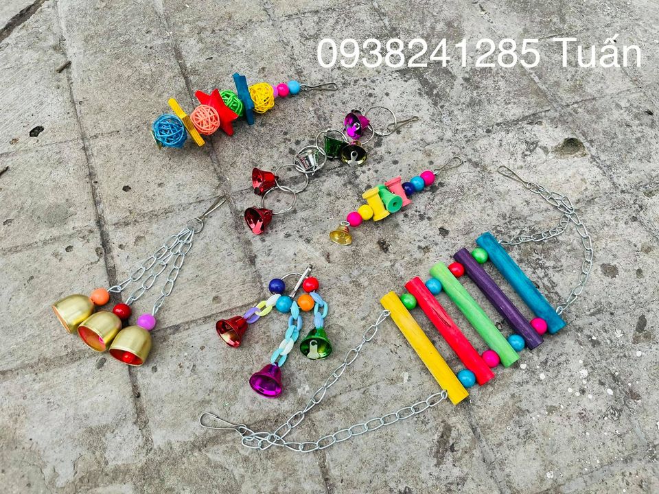 [HCM]Đồ chơi trang trí lồng chim cảnh 6 món
