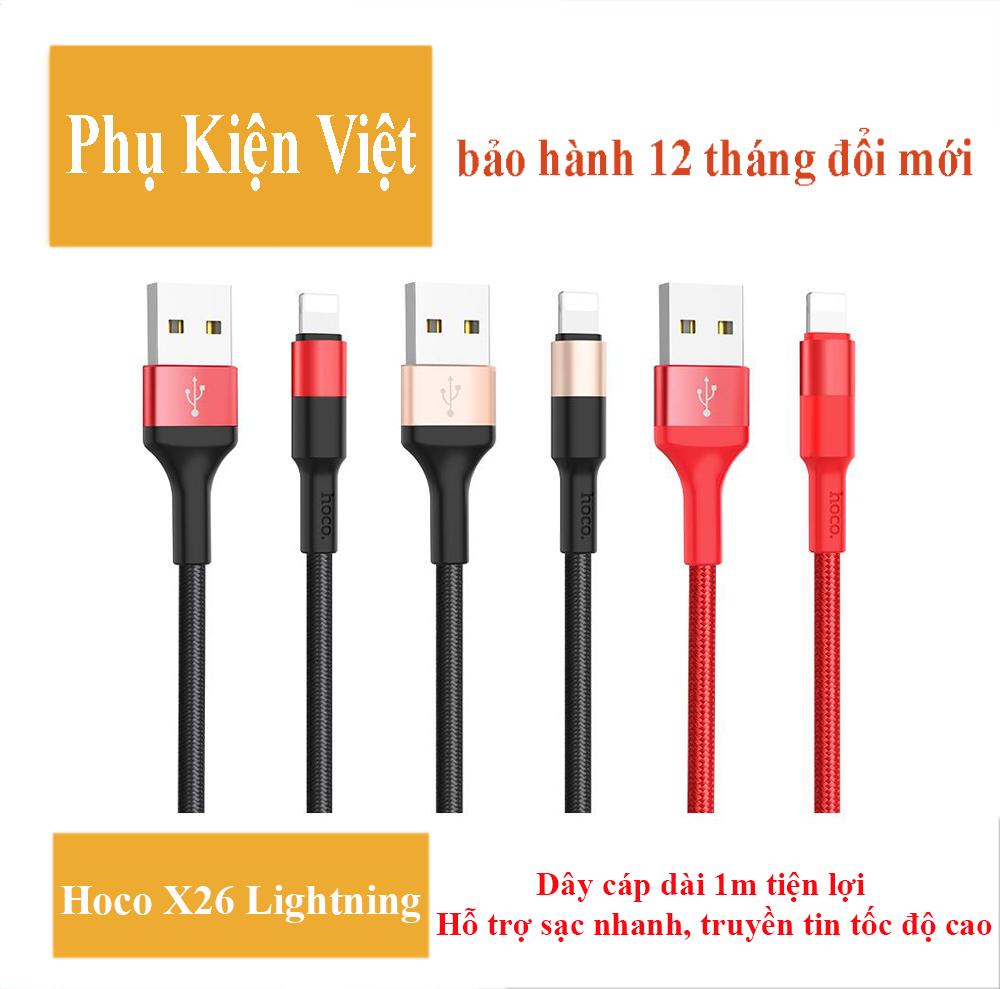 [HCM]Cáp sạc Hoco X26 cổng Lightning dài 1m